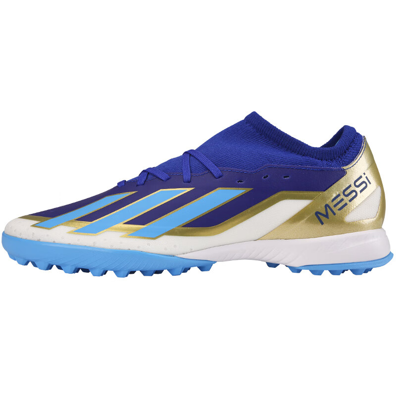 阿迪达斯足球鞋X CRAZYFAST LEAGUE TF碎钉人造草比赛训练球鞋男 蓝白 ID0718