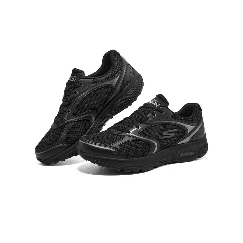 斯凯奇Skechers男女跑步鞋印花时尚复古缓震厚底运动鞋网面鞋 女款 128280