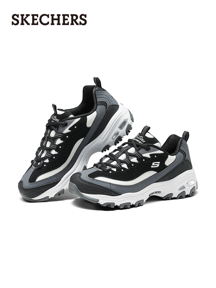 斯凯奇Skechers2024女舒适百搭老爹鞋休闲运动鞋150241-BKWG