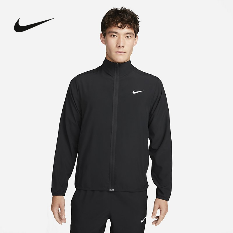 Nike耐克男梭织夹克秋季新款运动服黑色跑步立领训练外套FB7500-010