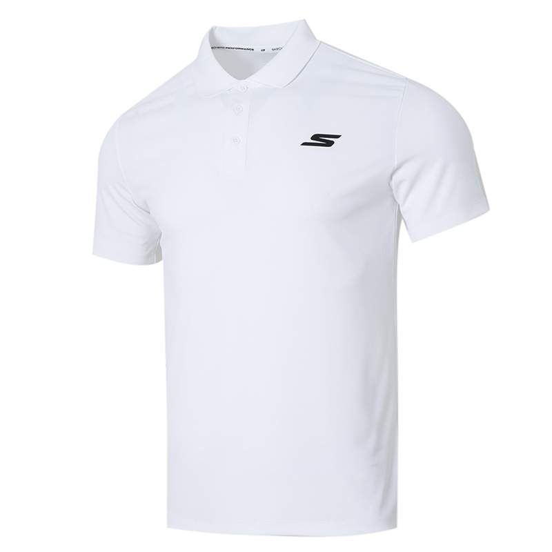斯凯奇Polo衫男25新款翻领短袖T恤健身短袖半袖运动服P122M053-0019