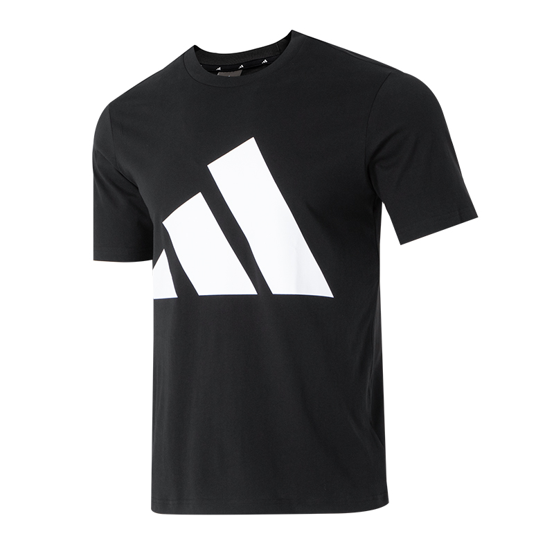 Adidas阿迪达斯男装短袖半袖上衣圆领运动服黑色休闲T恤JE8945